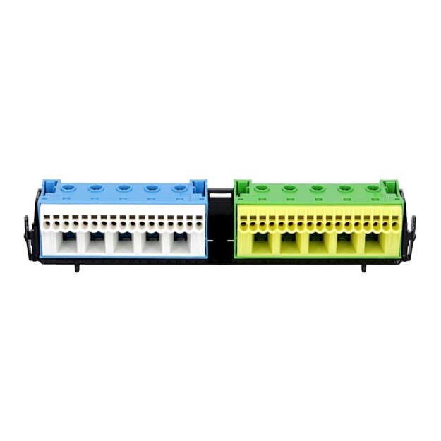 Hager FZ383 Träger universZ mit 2x22 PE/N-Klemmen QuickConnect QC waagrecht