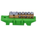 Hager KM06E Messingklemme NZ-Zählertafel PE 6 Klemmstellen