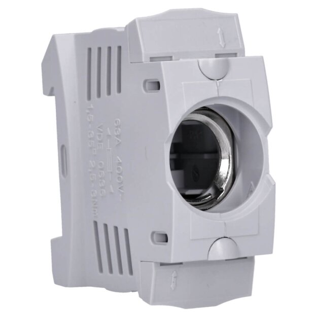 Hager LD043 Sicherungssockel D02 mit Abdeckung 1-polig 63 A