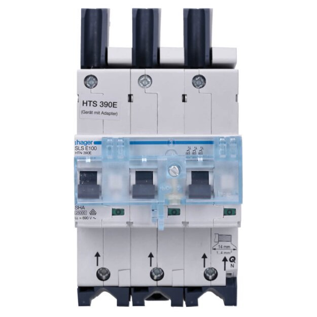 Hager HTS390E SLS-Schalter 3-polig E-100A Sammelschiene QC