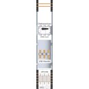 Hager UF51W9 Wandlerfeld universN <250A Ina160A IP30 SKII Zug NH2 1350x250x165mm
