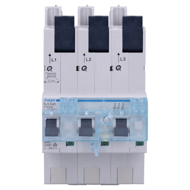 Hager HTS340E SLS-Schalter 3-polig E-40A Sammelschiene QC