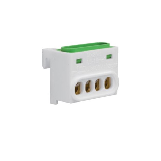 Hager GZ04E PE-Klemme 1x4 Klemmstellen IP2X Grün Gelb