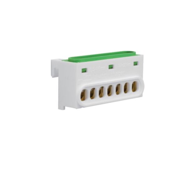 Hager GZ07E PE-Klemme 1x7 Klemmstellen IP2X Grün Gelb
