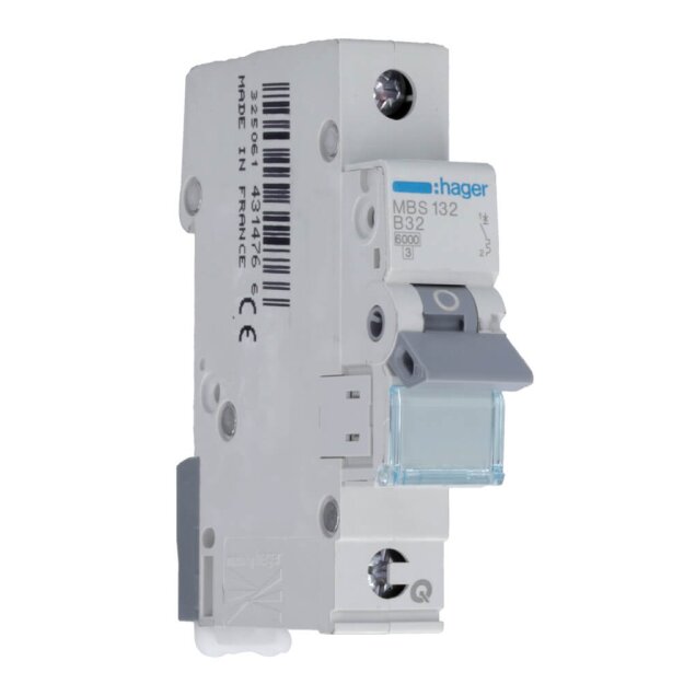 Hager MBS132 LS-Schalter 1-polig 6kA B-32A 1M QC