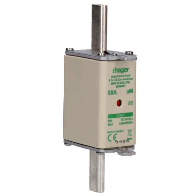 Hager LNH0050M6A NH-Sicherung NH0 aM 690V 50A K-Melder