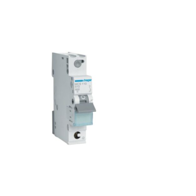 Hager MCS110 LS-Schalter 1-polig 6kA C-10A 1M QC