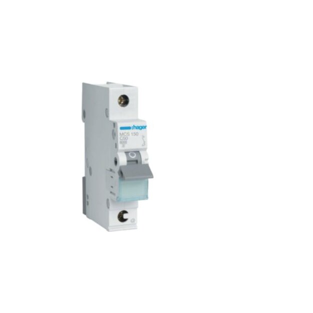 Hager MCS150 LS-Schalter 1-polig 6kA C-50A 1M QC