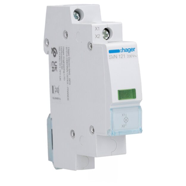 Hager SVN121 LED Leuchtmelder Grün 230V AC 1-polig LE