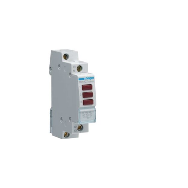 Hager SVN127 LED Leuchtmelder 3-fach Rot 230V AC 1-polig LE