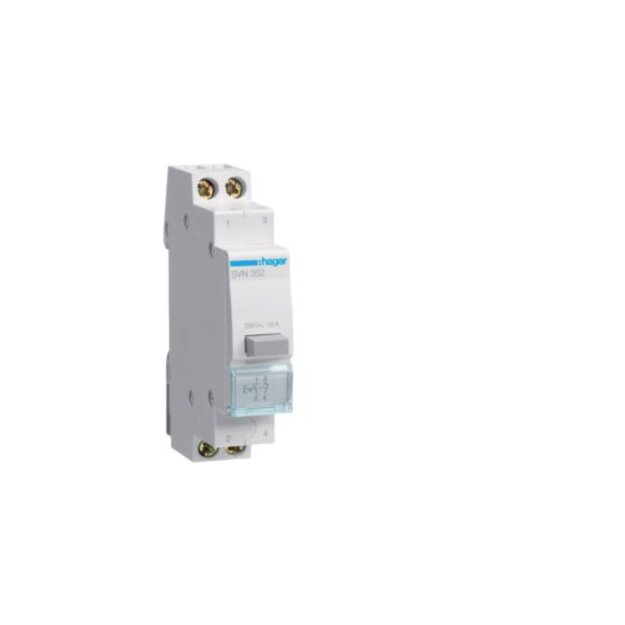 Hager SVN352 Druckschalter 16A 1S+1Ö 230V AC 1-polig LE
