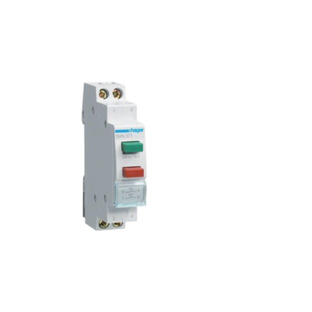 Hager SVN371 Doppeltaster 16A 2S 230V AC 1-polig LE