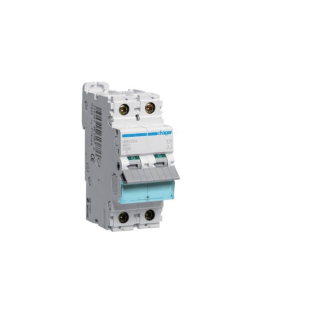 Hager NBN263 LS-Schalter 2-polig 10kA B-63A 2M