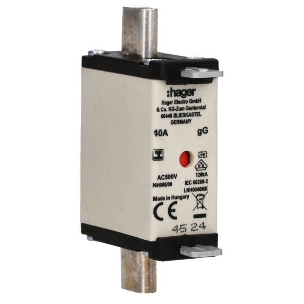Hager LNH0040MK NH-Sicherung NH000 gG 500V 40A Iso-Griff