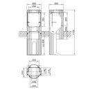 Hager ZAL115P Verteilersäule Baureihe 115 rund mit MP