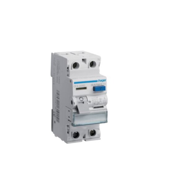 Hager CFA225D FI-Schalter 2-polig 6kA 25A 300mA Typ A