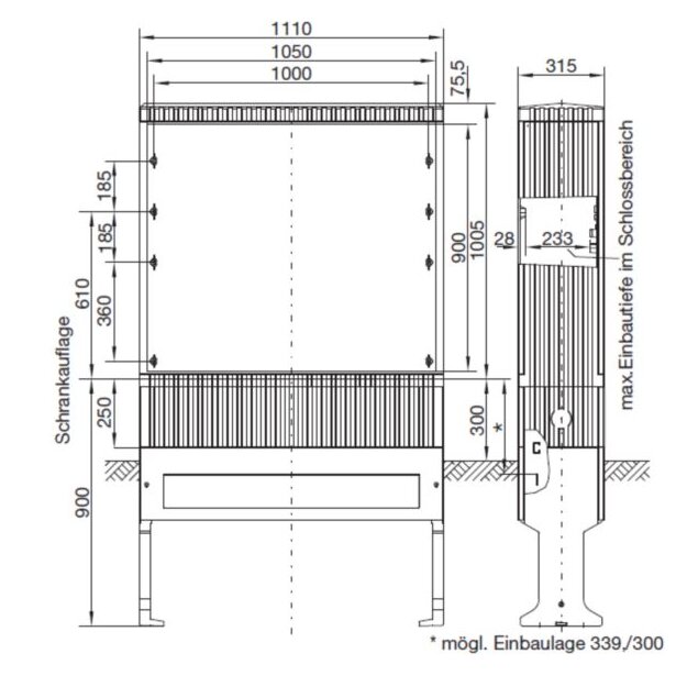 Hager ZAL102 Kabelverteilerschrank Gr. 2/1005 leer