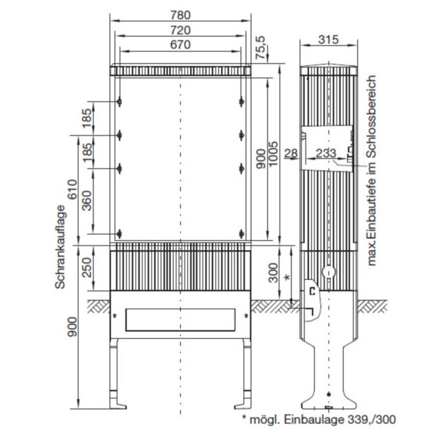 Hager ZAL101 Kabelverteilerschrank Gr. 1/1005 leer