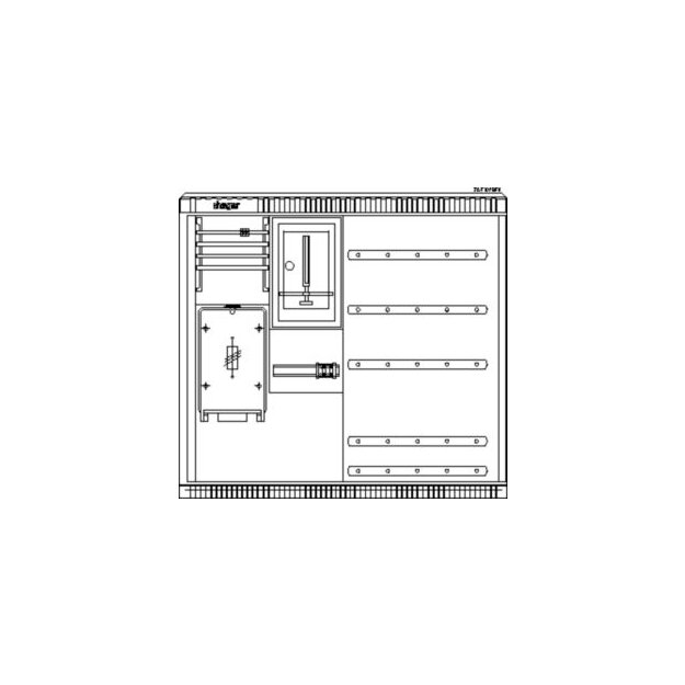 Hager ZAF102BF8 Festplatzverteilerschrank universZ Gr. 2 ortsfest bis80A