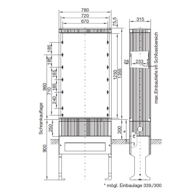 Hager ZAL131 Kabelverteilerschrank Gr. 1/1355 leer