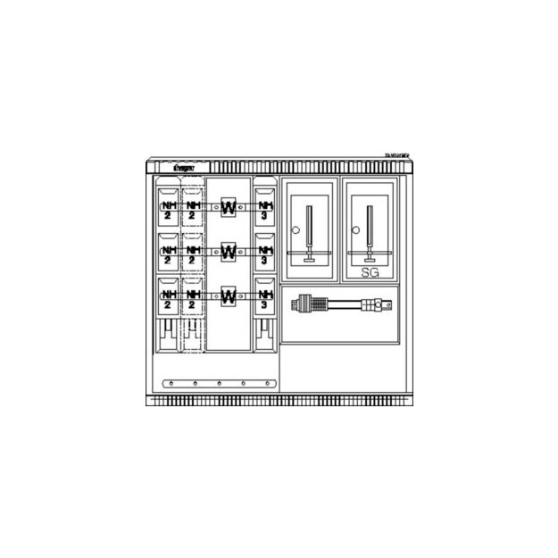Hager ZAW102BF9 Wandlermessschrank bis 250A TN-C Netz