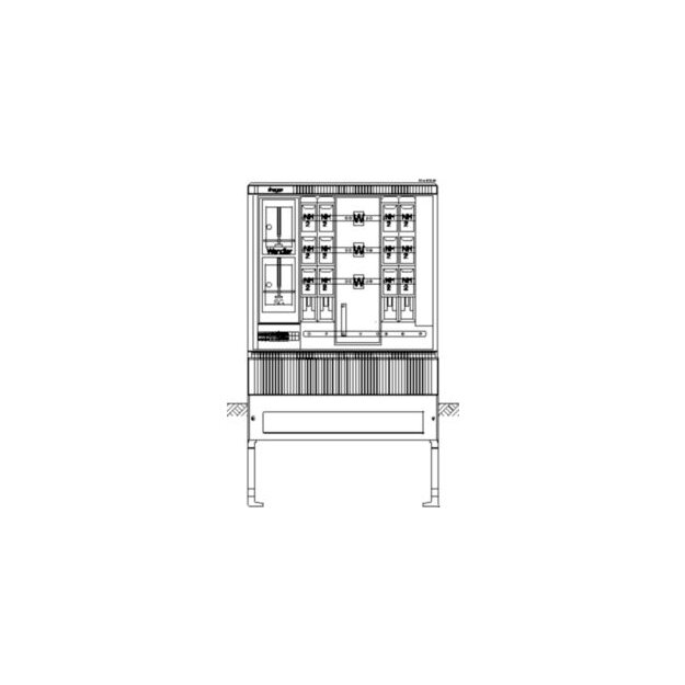 Hager ZAW102CA6 Wandlermessschrank bis 400A TN-C Netz