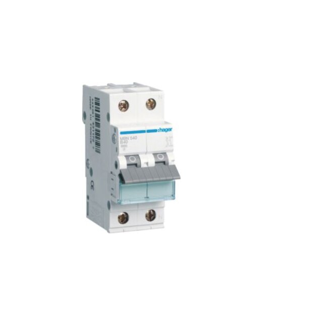 Hager MBN540 LS-Schalter 1-polig +N 6kA B-40A 2M