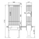 Hager ZAS175BE24 ZAS175-Basis 2 Zähler eHZ 4-polig