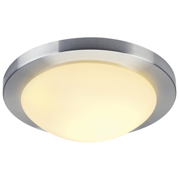 SLV 155236 Deckenleuchte MELAN rund alu brushed sat. Glas E27 60W