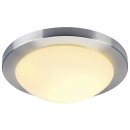 SLV 155236 Deckenleuchte MELAN rund alu brushed sat. Glas...