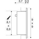 SLV 111292 LED-Deckeneinbaustrahler FRAME CURVE eckig grau warmweisse