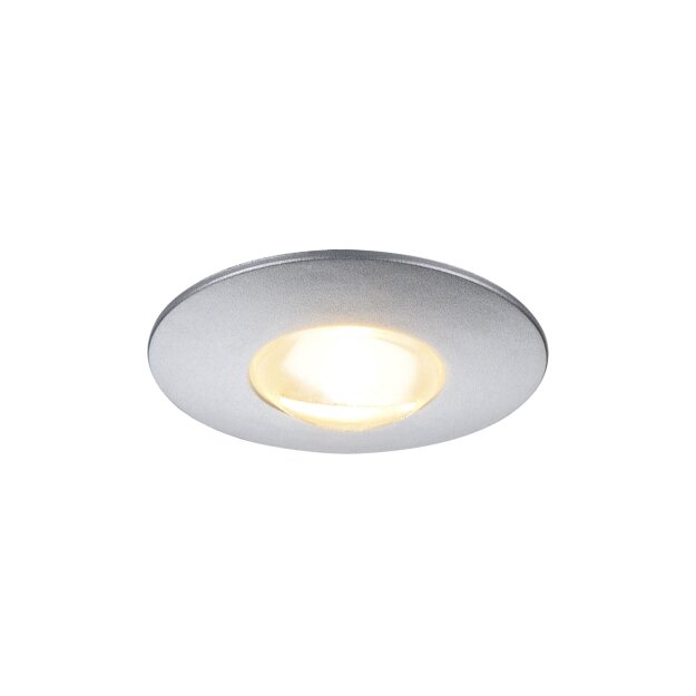SLV 112242 LED-Deckeneinbaustrahler rund silber metallic 1W ww 3000K