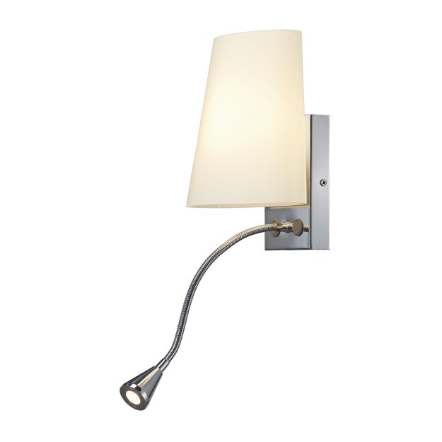 SLV 149452 LED-Wandleuchte COUPA FLEXLED chrom sat. G9 40W 3W 3000K