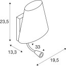 SLV 149452 LED-Wandleuchte COUPA FLEXLED chrom sat. G9 40W 3W 3000K