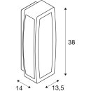 SLV 230045 Wandleuchte MERIDIAN BOX anthrazit E27 25W