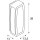 SLV 230044 Wandleuchte MERIDIAN BOX silbergrau IP54 E27 25W