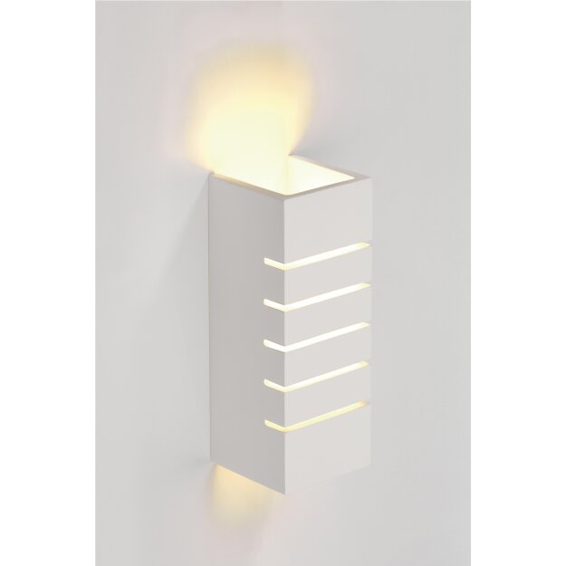 SLV 148010 Wandleuchte GL 100 SLOT eckig weiss Gips E14 40W