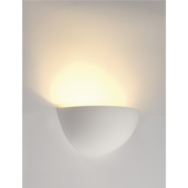 SLV 148013 Wandleuchte GL 101 E14 halb rund weiss Gips 40W