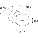 SLV 230355 Wandleuchte SITRA WALL anthrazit GX53 9W IP44