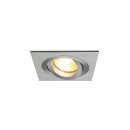 SLV 111361 Deckeneinbaustrahler NEW TRIA I GU10 eckig alu gebürstet 50W
