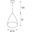 SLV 133444 Pendelleuchte TONGA IV Keramikschirm E14 60W grau