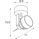 SLV 147559 Wand- / Deckenleuchte INDA SPOT GU10 alu gebürstet 50W