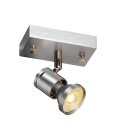 SLV 147441 Wand- / Deckenleuchte ASTO I alu brushed GU10 Spot 75W