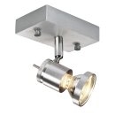 SLV 147441 Wand- / Deckenleuchte ASTO I alu brushed GU10 Spot 75W