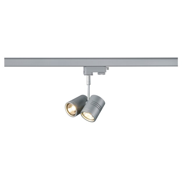 SLV 152232 Stromschienenstrahler BIMA II grau 2xGU10 50W 3P.