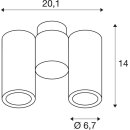 SLV 151831 Deckenleuchte ENOLA_B SPOT II weiss 2x GU10 2x 50W