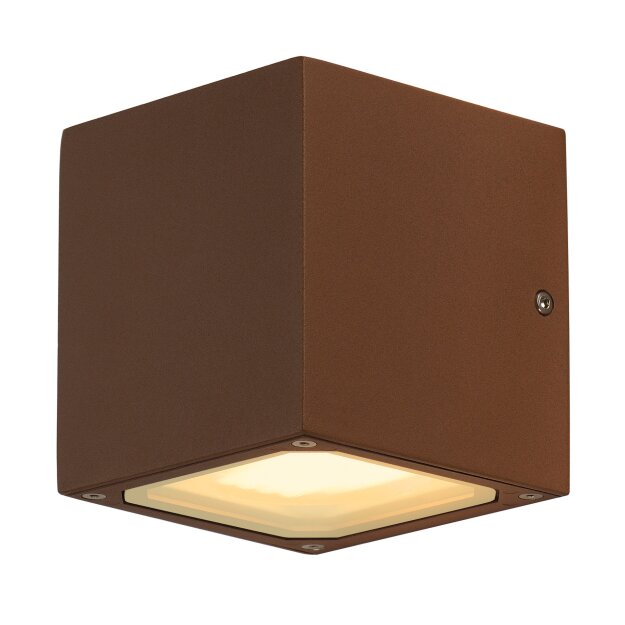 SLV 232537 Wandleuchte SITRA CUBE rostfarben GX53 9W