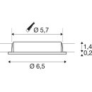 SLV 112222 LED-Deckeneinbaustrahler DL 126 rund chrom 3W ww 12V