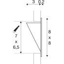 SLV 151950 Wandeinbauleuchte DOWNUNDER PUR eckig ws 3 5W ww 80x80mm