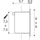 SLV 113262 LED-Wandeinbauleuchte FRAME BASIC eckig mattweiss ww